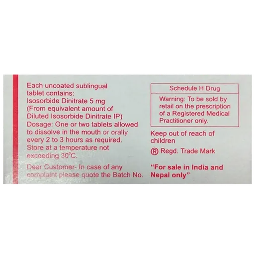 isordil 5mg tablet 10's